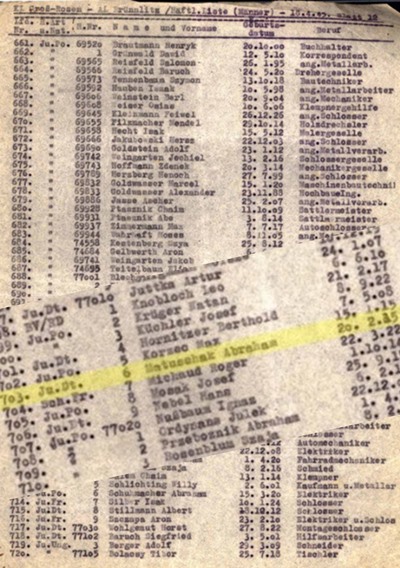 Abraham Matuszak stand als KZ-Gefangener in seinem Leben auf vielen Listen, eine hat ihm das Leben gerettet: Schindlers Liste.  Der gebrtig aus Polen stammende und in Gelsenkirchen lebende Abraham Matuszak hatte das Glck, einer der 'Schindler-Juden' zu sein.